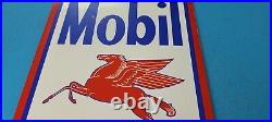 Vintage Mobil Tires Pegasus Porcelain Enamel Gasoline Service Station Oil Sign