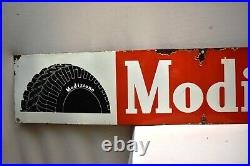 Vintage Modistone Porcelain Enamel Sign Tyres Tire Automobile Transportation