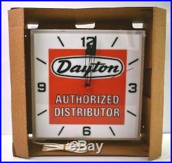 Vintage NOS Dayton Tires Authorized Distributor Essex Advertising Sign Clock