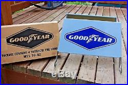 Vintage NOS Goodyear Sign Tire Stand Original Store Display 2 Gas Station Signs