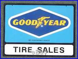 Vintage NOS Goodyear Tires Dealer Sign 1960's 24 x 18