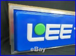Vintage NOS Lee Tires Double Sided Sided Electric Light Up Sign Sealed Q010