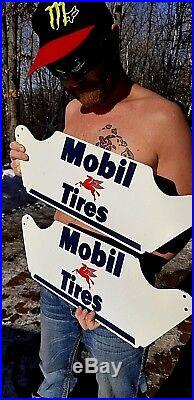 Vintage NOS Mobil Pegasus Tire Display Metal Rack Sign Gas Oil Never used