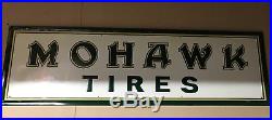Vintage NOS Mohawk Tire Gas Oil Sign metal tin