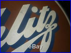 Vintage NOS SCHLITZ Beer Milwaukee WI Advertising Painted SPARE TIRE COVER SIGN
