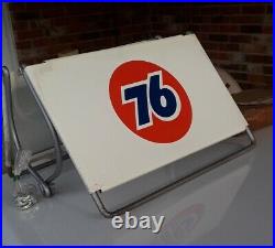 Vintage NOS Union 76 Gas Station Truck Stop Tire Holder Display Stand 2 signs