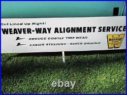Vintage NOS Weaver-Way Wheel Alignment Tin sign, Very Nice BUY IT NOWithGOOD OFFER
