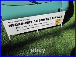 Vintage NOS Weaver-Way Wheel Alignment Tin sign, Very Nice BUY IT NOWithGOOD OFFER