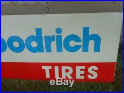 Vintage Nos Bf Goodrich Tires Gas Station Oil Advertising Metal Sign