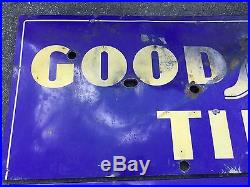 Vintage ORIGINAL Old Goodyear Tires NEON PORCELAIN Sign -BARN FIND