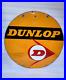 Vintage-Old-Original-Porcelain-Enamel-Sign-Dunlop-Tyre-Double-Sided-24-Inch-01-lar