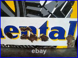 Vintage Old Porcelain Enamel Sign Continental Truck Tyre CC & Gp Co Germany 1930