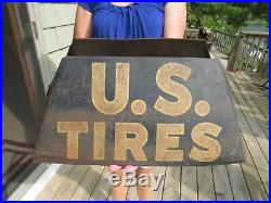Vintage Original 1940 Us Tire Rack United States Rubber Company Tire Rack Sign
