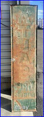Vintage Original 1940's ATLAS Tire and Battery Embossed Sign 71x 18 RARE