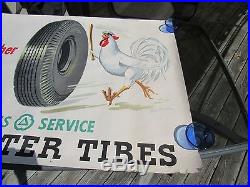 Vintage Original 1949 Cities Service Airmaster Tires Sign By Bob Fink 50 By 38