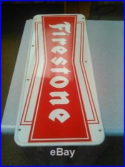 Vintage Original 1950's Garage Collectible Firestone Tires Advertising Tin Sign