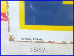 Vintage Original 72'' Good Year Tyre Oil Gas Station Enamel Porcelain Sign Board