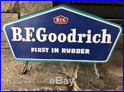Vintage Original B. F. Goodrich First in Rubber Sign, Tire Display, Gas and Oil