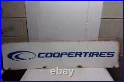 Vintage Original Double Sided COOPER TIRES Store Front Sign 48' X 11 1/2