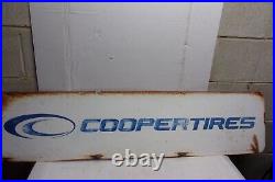 Vintage Original Double Sided COOPER TIRES Store Front Sign 48' X 11 1/2