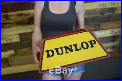 Vintage Original Dunlop Tires Tire Stand Sign Gas Oil Garage Display EARLY