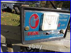 Vintage Original Fisk Tires Battery Charger 6 Volt 12 Volt Sign As Is