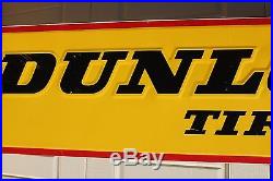 Vintage Original Horizontal Sign Dunlop Tires Embossed