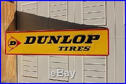 Vintage Original Horizontal Sign Dunlop Tires Embossed