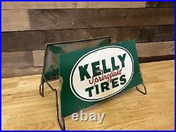 Vintage Original KELLY SPRINGFIELD TIRES DS Metal Display Stand Sign Gas & Oil