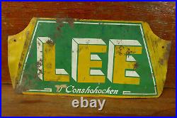 Vintage Original Lee Tires Of Conshohocken Metal Tire Display Advertising Sign