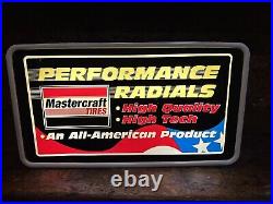 Vintage Original Mastercraft Tires Light Up SIGN