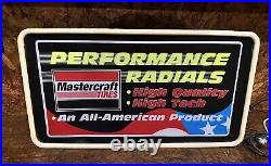 Vintage Original Mastercraft Tires Light Up SIGN