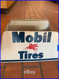 Vintage Original Mobil Oil Pegasus Gas Station Tire Display Stand