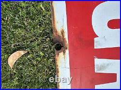 Vintage Original Painted Red/White Tire Bargains Sign