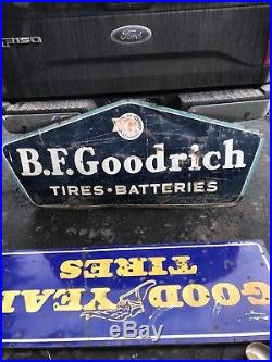 Vintage Original Porcelain Goodyear Tires Sign Advertising Gas Oil Station 66 in