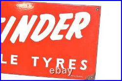 Vintage Original Porcelain ROAD FINDER Cycle Tires Advertising Sign 24 x 8