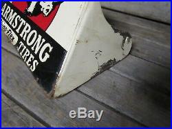 Vintage Original Rhino Flex Armstrong Tires Advertising Display Stand Sign