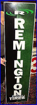 Vintage Original Vertical Sign- REMINGTON TIRES Advertising Sign