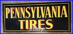 Vintage Pennsylvania Tires Car Truck Advertising Tin Sign