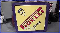 Vintage Pirelli Tire Porcelain Display Sign 28 Authentic RARE