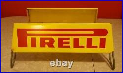 Vintage Pirelli Tires Metal Tire Display Advertising Sign Stand