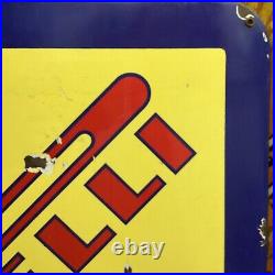 Vintage Pirelli Tires Porcelain Sign 28x28