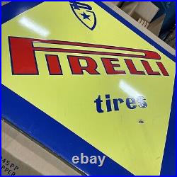 Vintage Pirelli Tires Porcelain Sign (28x28) Collectible