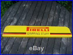 Vintage Pirelli Tyre Metal Advertising Garage Shop Sign PIRELLI GRIPPING STUFF