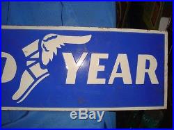 Vintage Porcelain Enamel Good Year Tyre sign Board From India 1930'S Rare