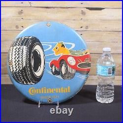 Vintage Porcelain Enamel Sign Continental Tires