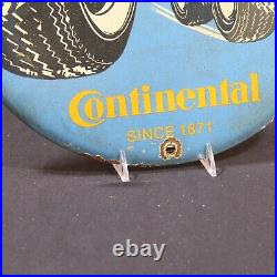 Vintage Porcelain Enamel Sign Continental Tires