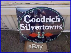 Vintage Porcelain Flange Signs Goodrich Tires Flange Sign Bf Goodrich Firestone