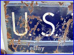 Vintage Porcelain Gas Oil Station US TIRES Advertising Sign 6' US RUBBER