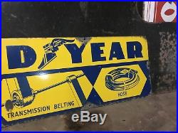 Vintage Porcelain Good Year Enamel Gas Pump Tire Sign